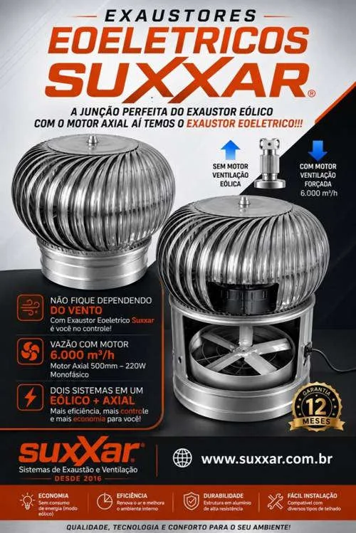 Exaustores eoeletétricos Suxxar