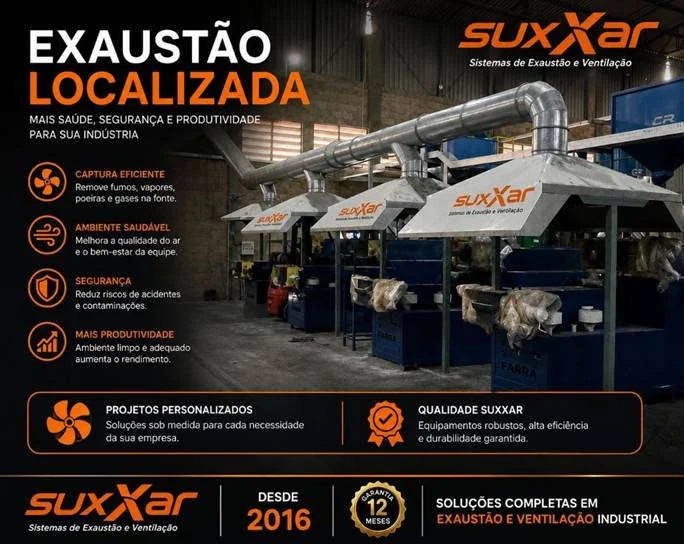 Solução de exaustão industrial